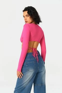 Solado Plunging Neck Cross Tie Long Sleeve Crop Top -SOLADO Shop jpeg be3e56f4 053b 485d bad0 0c9121aaf6f0 1800x1800