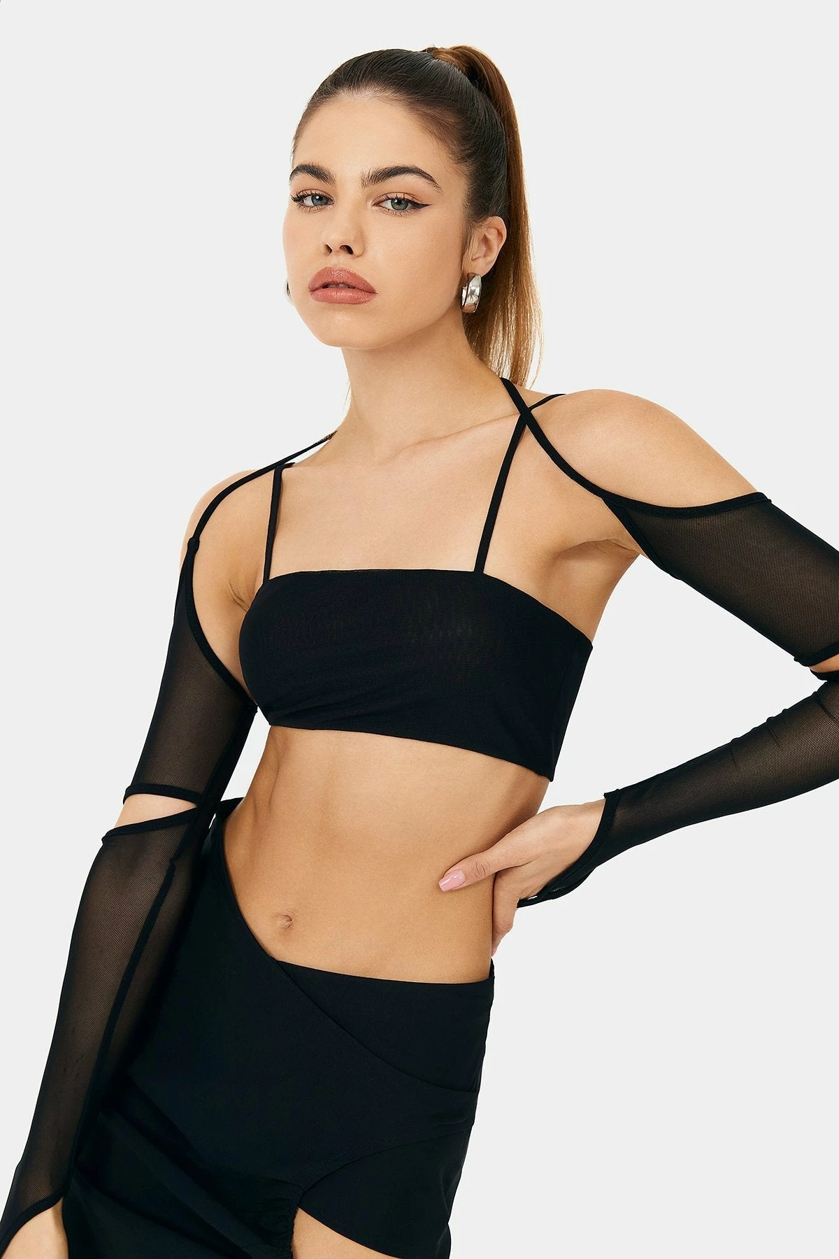 SOLADO Two Piece Backless Mesh Long Sleeve Top 5 SOLADO Two Piece Backless Mesh Long Sleeve Top - Image 3