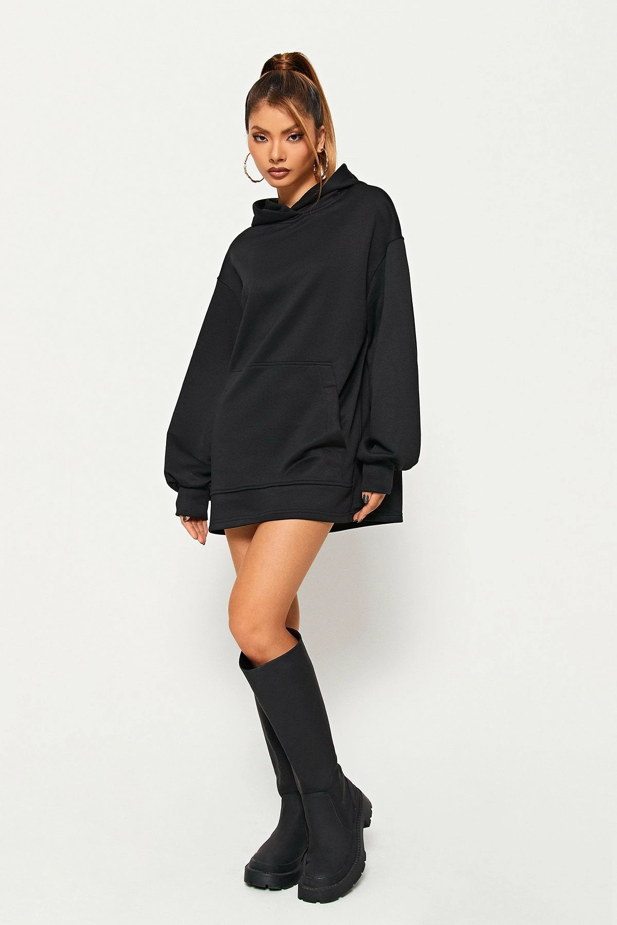 SOLADO Drop Shoulder Kangaroo Pocket Long Sleeve Hoodie 6 SOLADO Drop Shoulder Kangaroo Pocket Long Sleeve Hoodie - Image 4