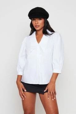 Solado Lapel Neck Three Quarter Sleeve Solid Shirt