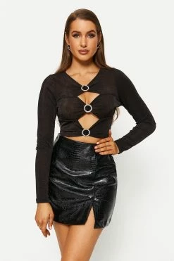 Alternative view of Solado Cut Out O-Ring Front Long Sleeve Top