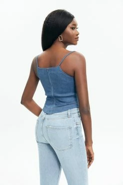 Alternative view of Solado Lace Trim Top-stitching Cami Corset Top