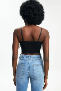 Alternative view of Solado Fringe Trim Backless Cami Tank Top