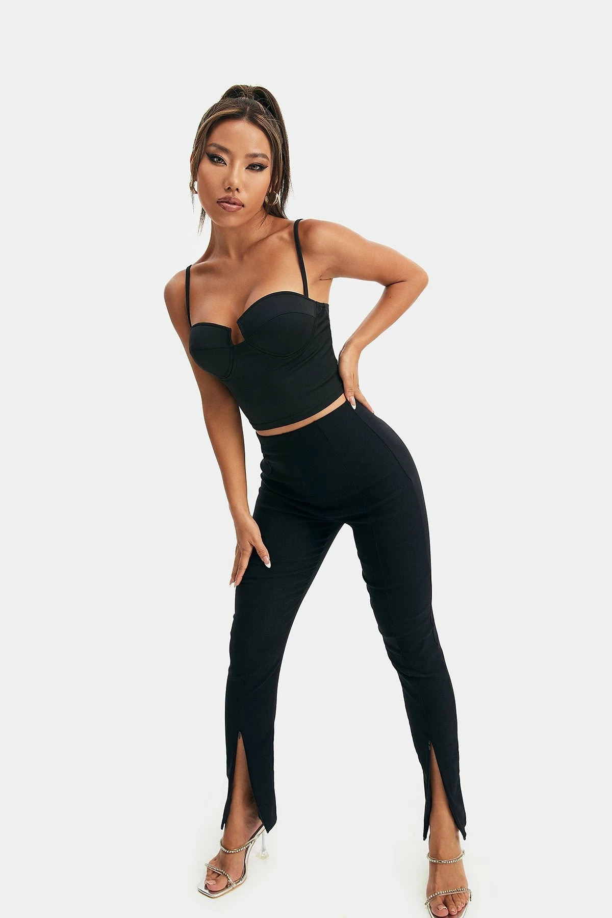 Solado Basic Plungning Neck Backless Solid Camisole 4 Solado Basic Plungning Neck Backless Solid Camisole - Image 2