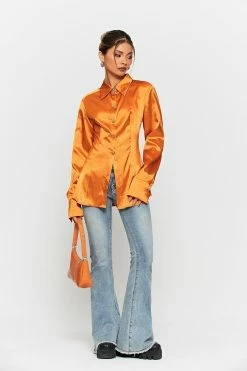 SOLADO Lapel Neck Cinched Waist Satin Long Sleeve Shirt -SOLADO Shop jpeg c61507d3 44ce 4f86 ad3d d893ba26405f 1800x1800