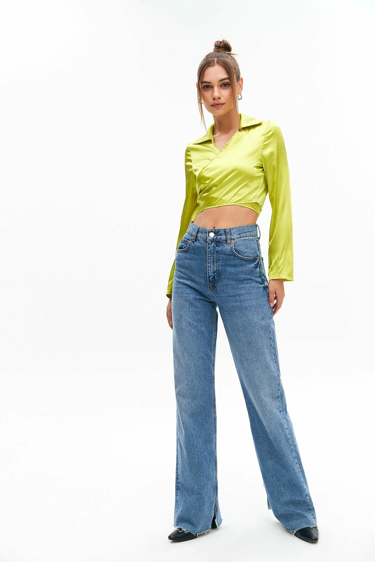 Solado Satin Cross Wrap Tie Back Long Sleeve Top 6 Solado Satin Cross Wrap Tie Back Long Sleeve Top - Image 4