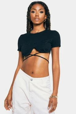 SOLADO Solid Cross Tie Short Sleeve Crop Top 9 SOLADO Solid Cross Tie Short Sleeve Crop Top -SOLADO Shop jpeg c7bd8ee3 9ed2 4410 bab9 9d9eaf25342c 1800x1800