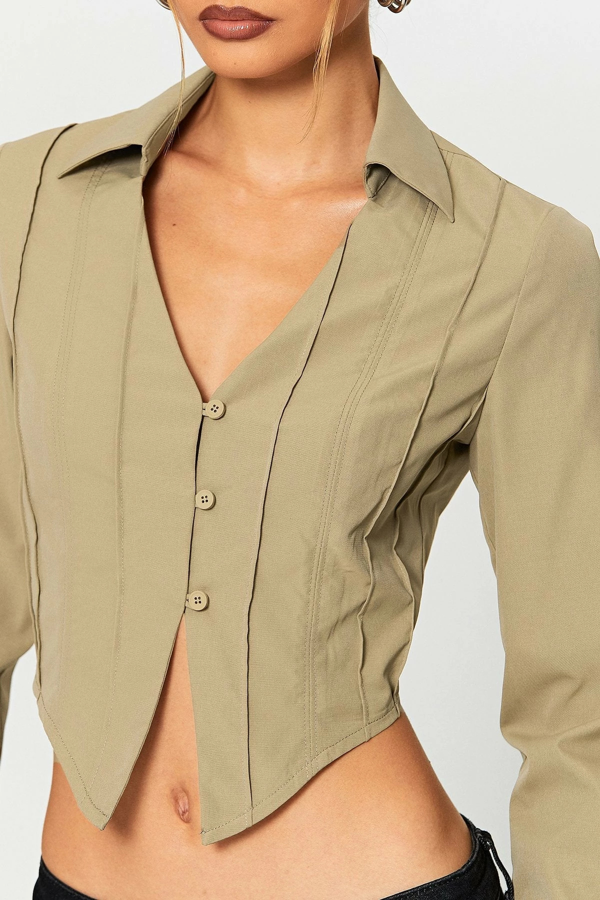 SOLADO Seam Detail Asymmetrical Hem Long Sleeve Top 7 SOLADO Seam Detail Asymmetrical Hem Long Sleeve Top - Image 5