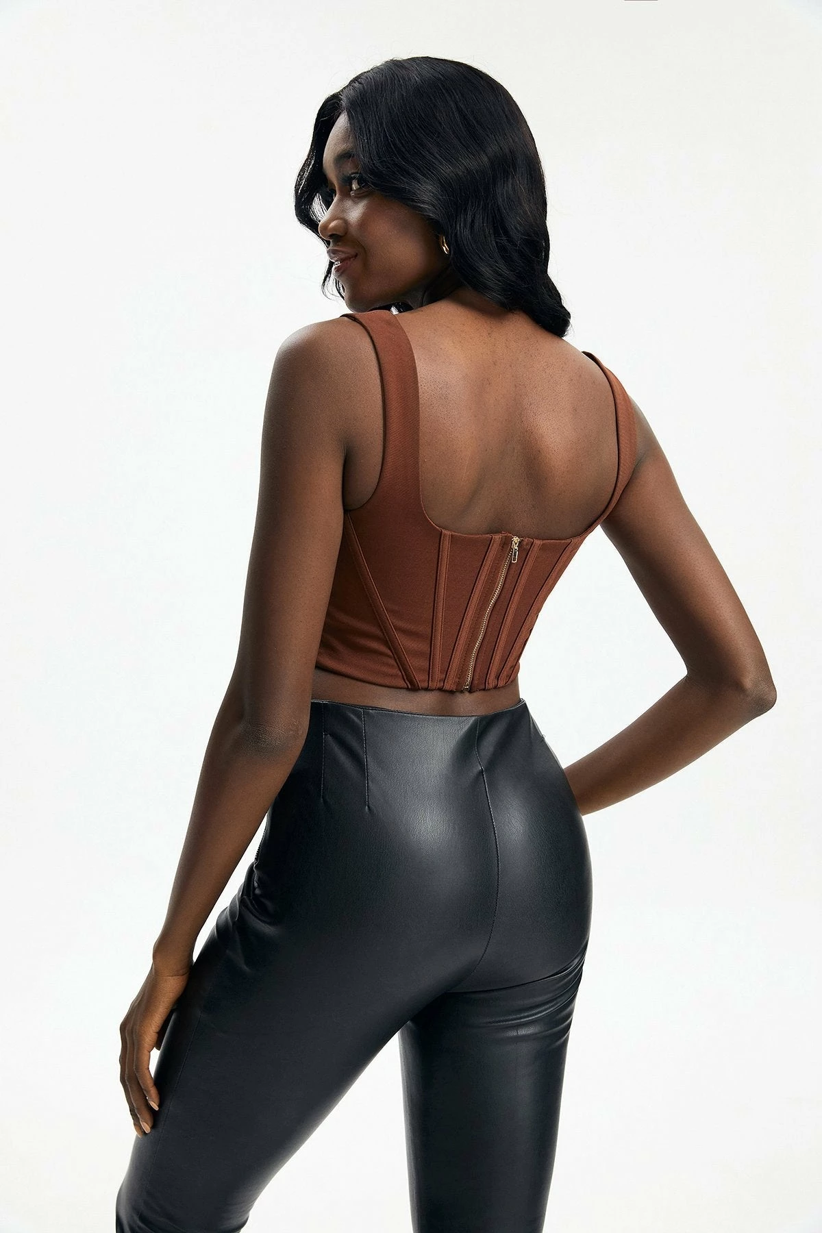 Solado Corset Bodice Detail Zip Up Tank Top 4 Solado Corset Bodice Detail Zip Up Tank Top - Image 2