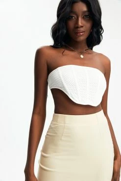 Solado Backless Irregular Hem Tube Tank Top