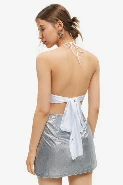 Alternative view of Solado Satin Buckled Cut Out Backless Crop Top