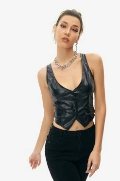 Solado Plunging Neck Button Front PU Leather Crop Top 9 Solado Plunging Neck Button Front PU Leather Crop Top -SOLADO Shop jpeg cefb3cdd 5c19 46d4 aa0d ea0e1fb94de0 1800x1800
