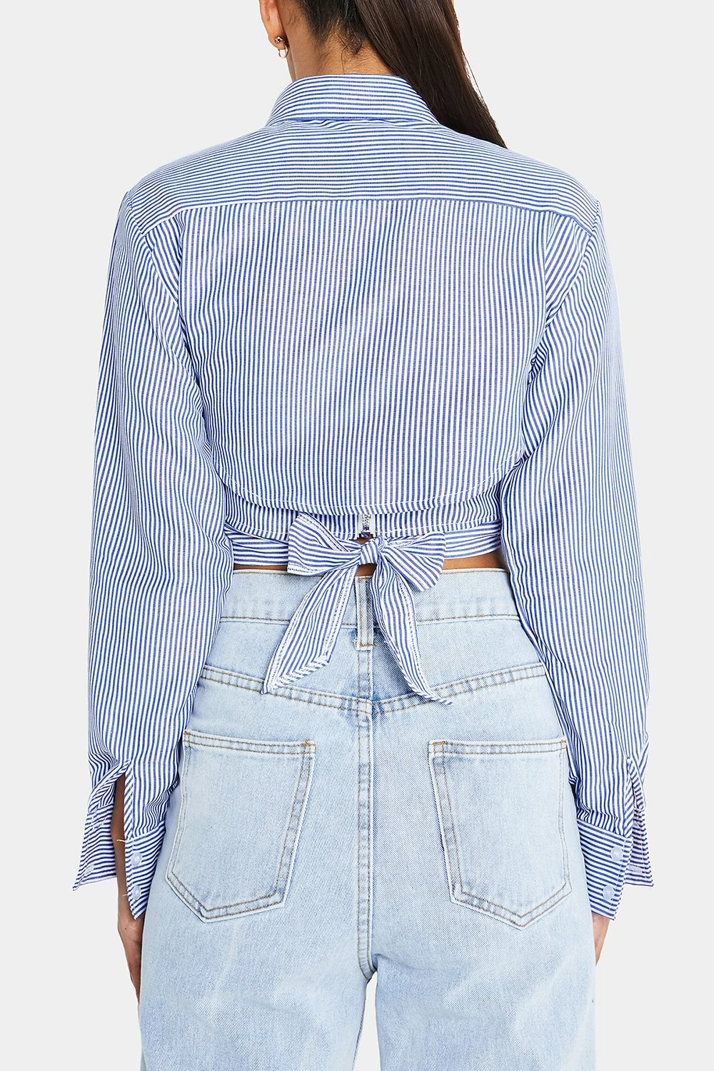 Solado Two Piece Stripe Tie Back Long Sleeve Crop Top 9 Solado Two Piece Stripe Tie Back Long Sleeve Crop Top - Image 7