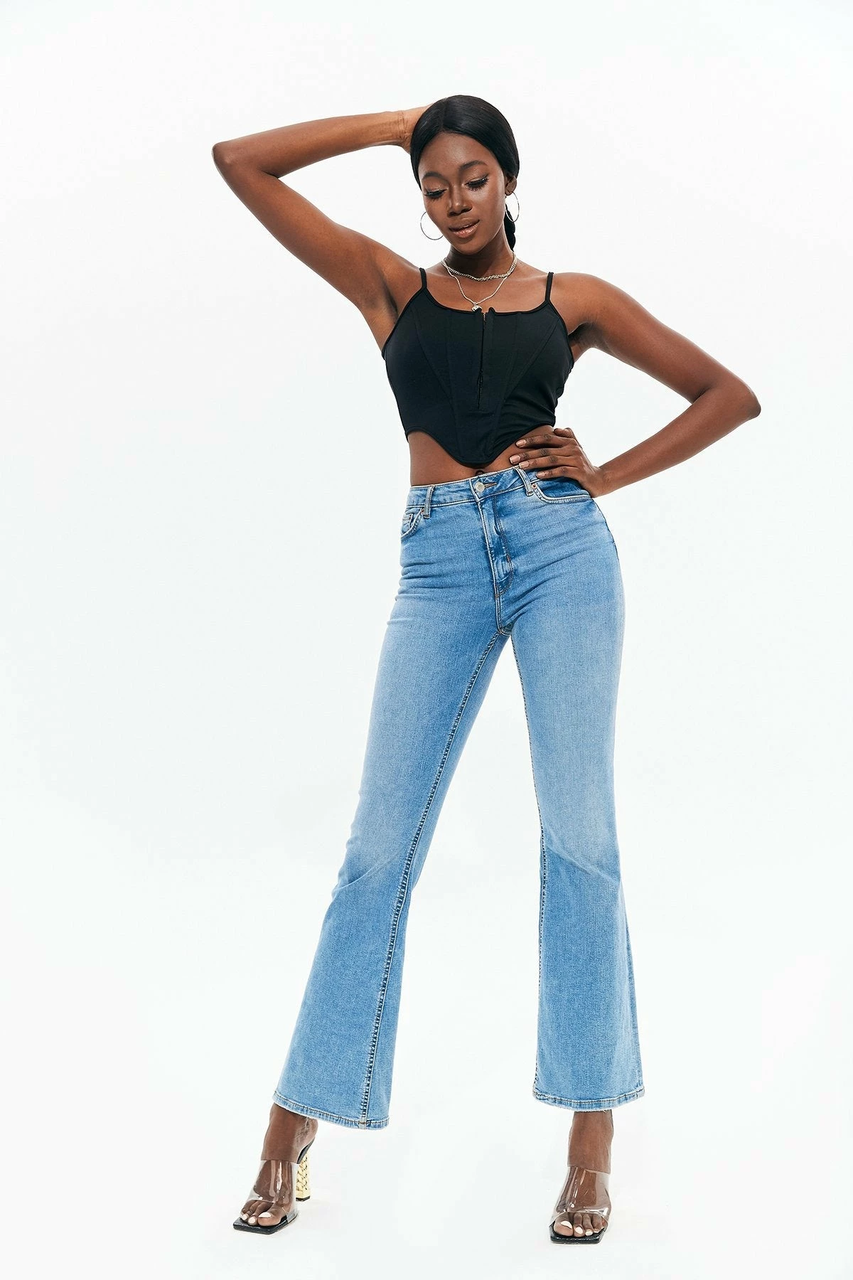 Solado Zip Up Curved Hem Boning Crop Sleeveless Top 7 Solado Zip Up Curved Hem Boning Crop Sleeveless Top - Image 5