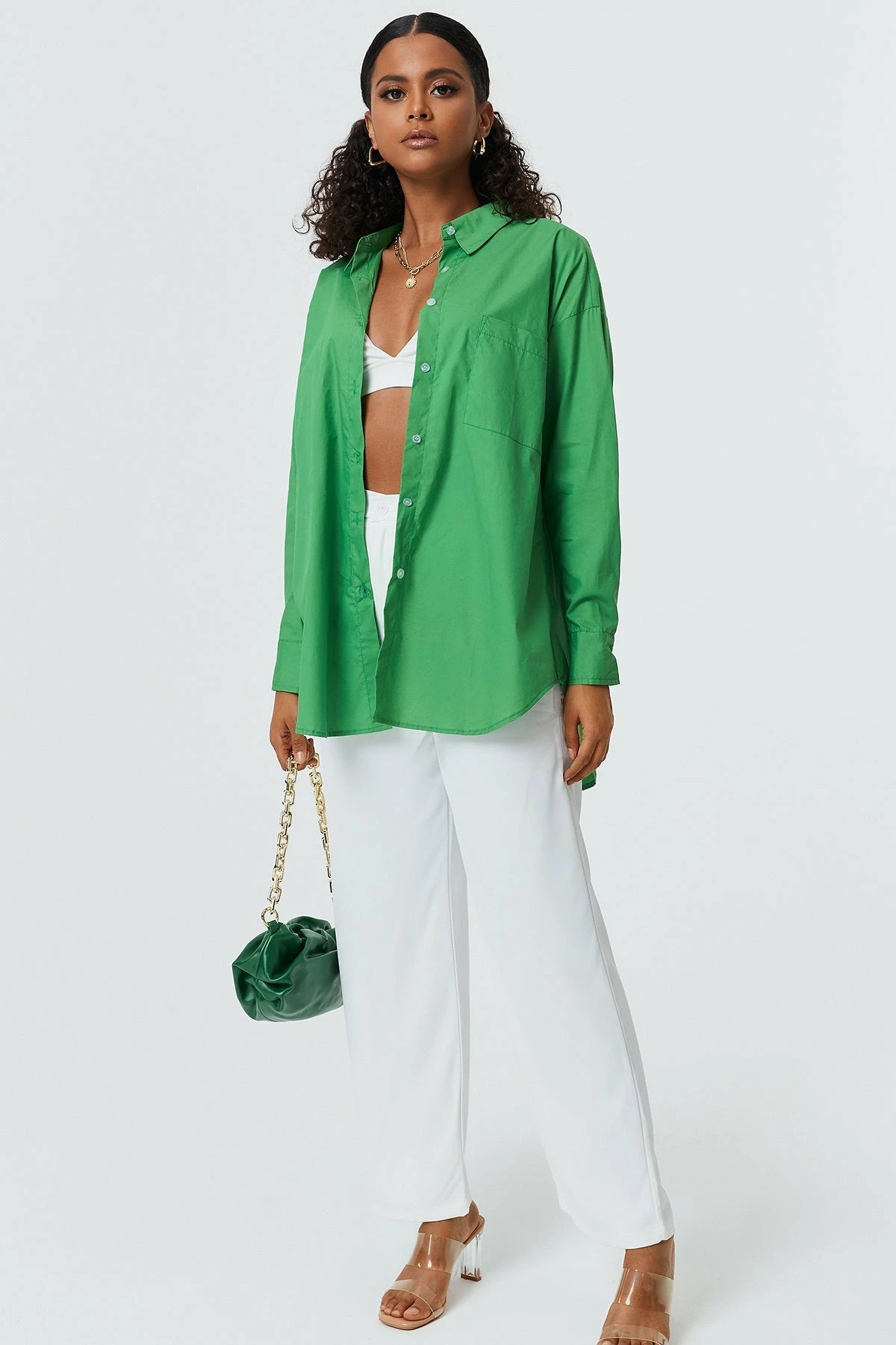 Solado Oversize Button Front Long Sleeve Blouse 6 Solado Oversize Button Front Long Sleeve Blouse - Image 4