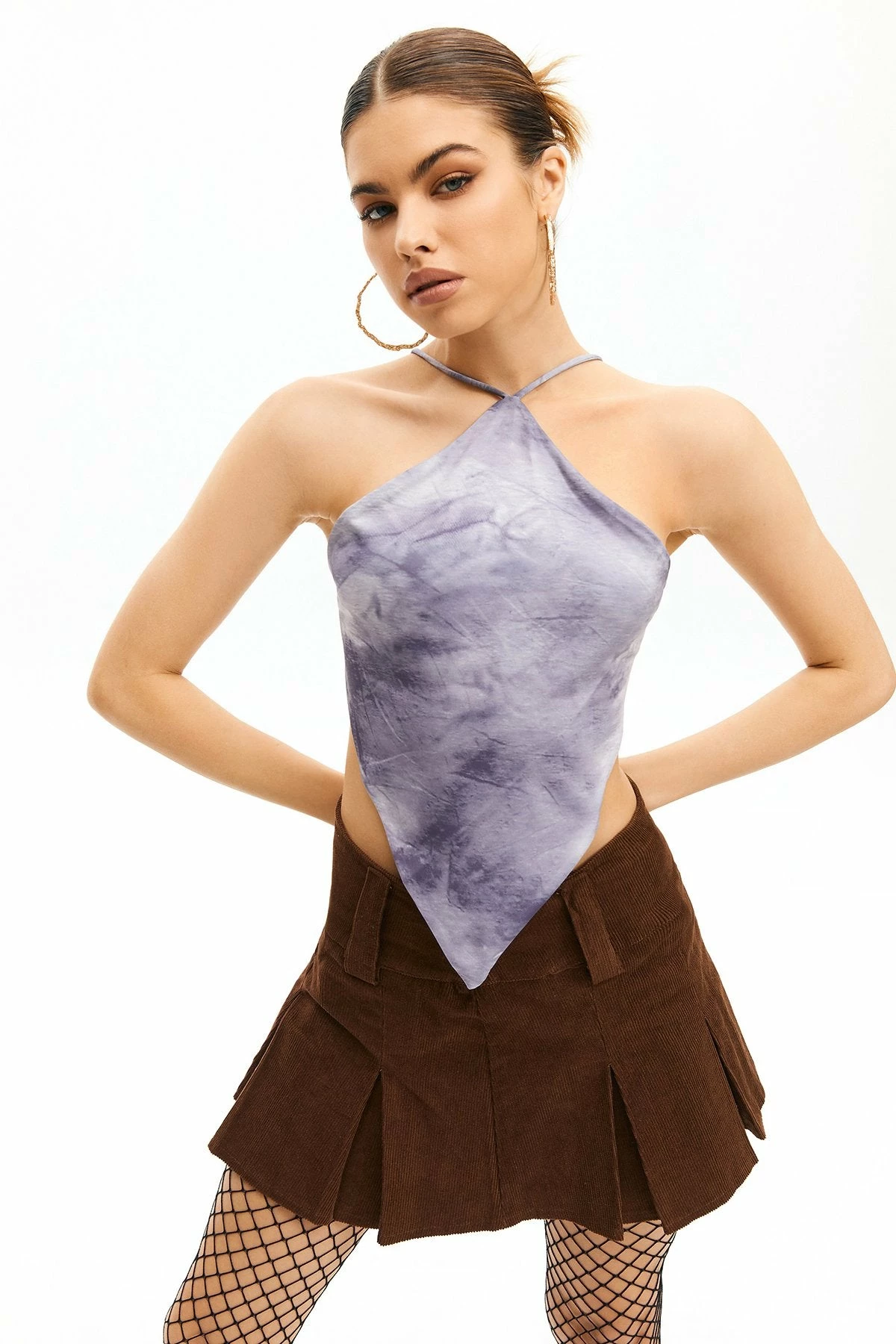 Solado Tie Dye Hanky Hem Tie Backless Crop Top 4 Solado Tie Dye Hanky Hem Tie Backless Crop Top - Image 2