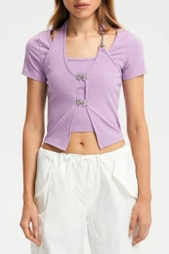 Solado 2 In 1 Halter Neck Butterfly Buckle Short Sleeve Crop Top -SOLADO Shop jpeg d564a493 67b1 42c8 a799 413c968f19e2 1800x1800