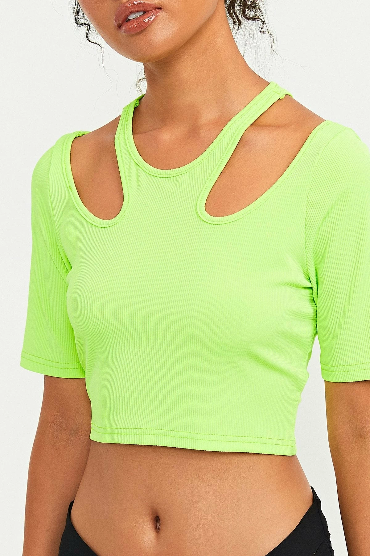 Solado Cut Out Ribbed Short Sleeve Crop Top 7 Solado Cut Out Ribbed Short Sleeve Crop Top - Image 5