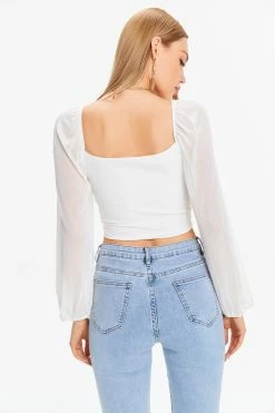 Solado Mesh Splicing Tie Detail Long Sleeve Top -SOLADO Shop jpeg d6f20af9 37cf 4c96 bd72 d60212f2cd41 1800x1800