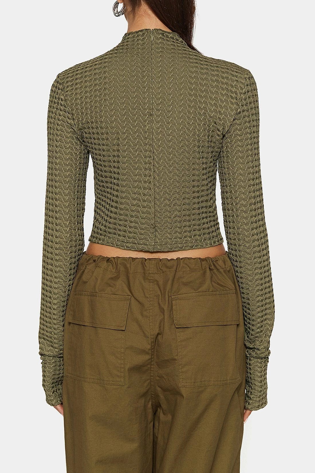 SOLADO Mock Neck O-Ring Front Thumb Hole Long Sleeve Top 9 SOLADO Mock Neck O-Ring Front Thumb Hole Long Sleeve Top - Image 7