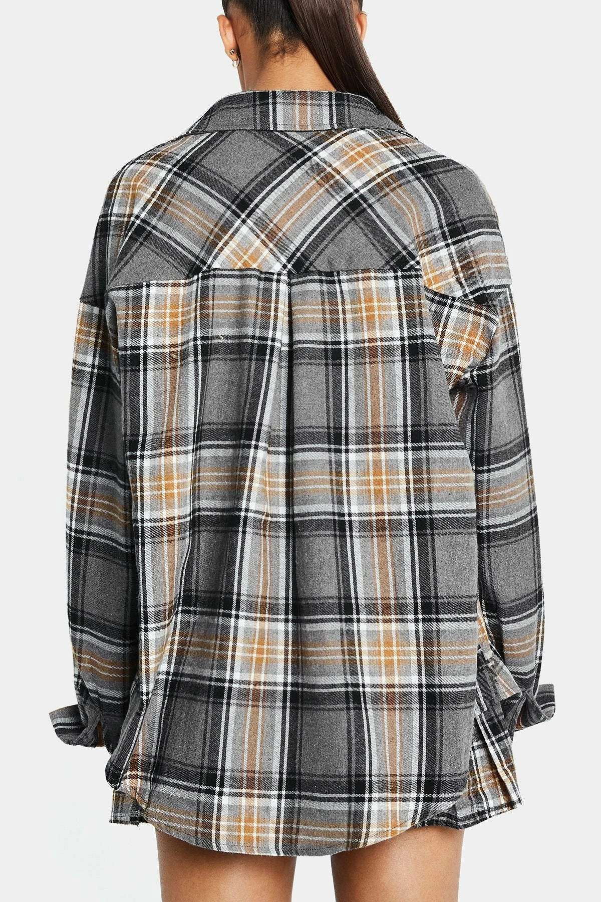 SOLADO Lapel Neck Check Print Pocket Patched Shirt 9 SOLADO Lapel Neck Check Print Pocket Patched Shirt - Image 7