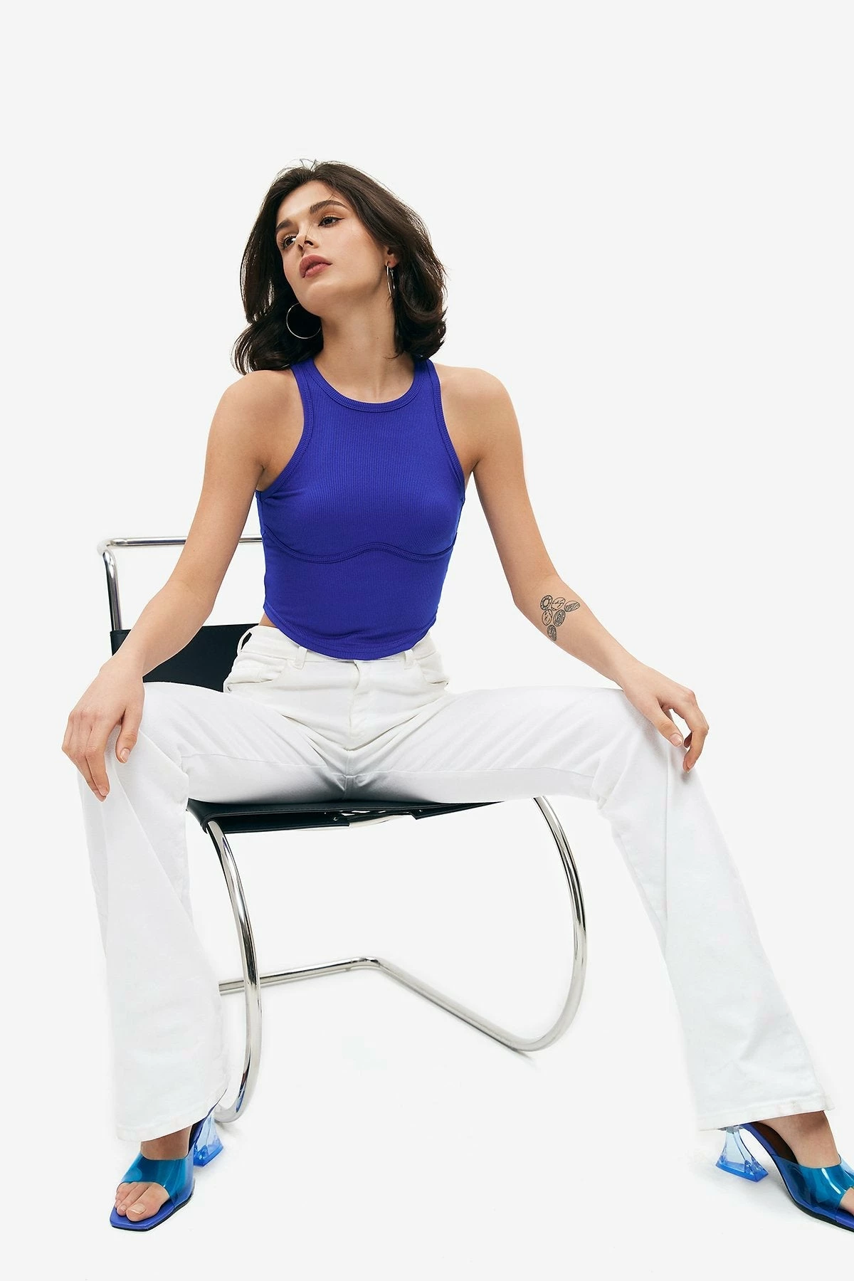 Solado Curved Hem Splicing Ribbed Tank Top 7 Solado Curved Hem Splicing Ribbed Tank Top - Image 5