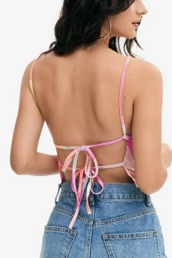 Alternative view of Solado Floral Print Ruched Backless Cami Crop Top