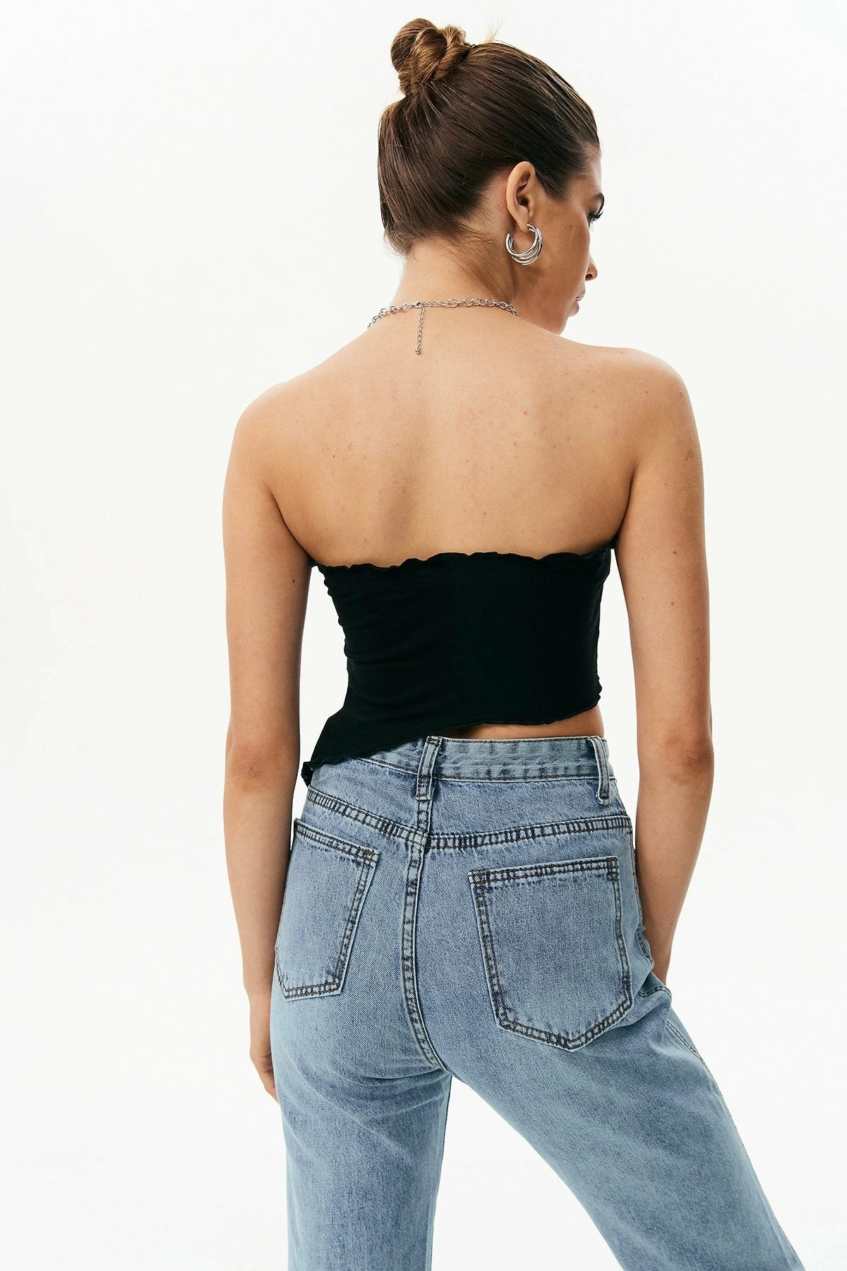 Solado Lettuce Trim Asymmetrical Hem Tube Corset Top 4 Solado Lettuce Trim Asymmetrical Hem Tube Corset Top - Image 2