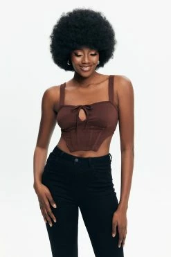 Solado Backless Asymmetrical Hem Crop Top