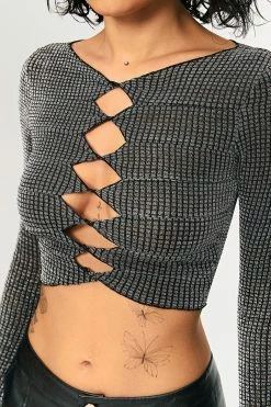 SOLADO Cut Out Flared Sleeve Sheen Crop Top -SOLADO Shop jpeg e7aa30f5 ee28 4ef4 8b69 0bc7642e7a9b 1800x1800