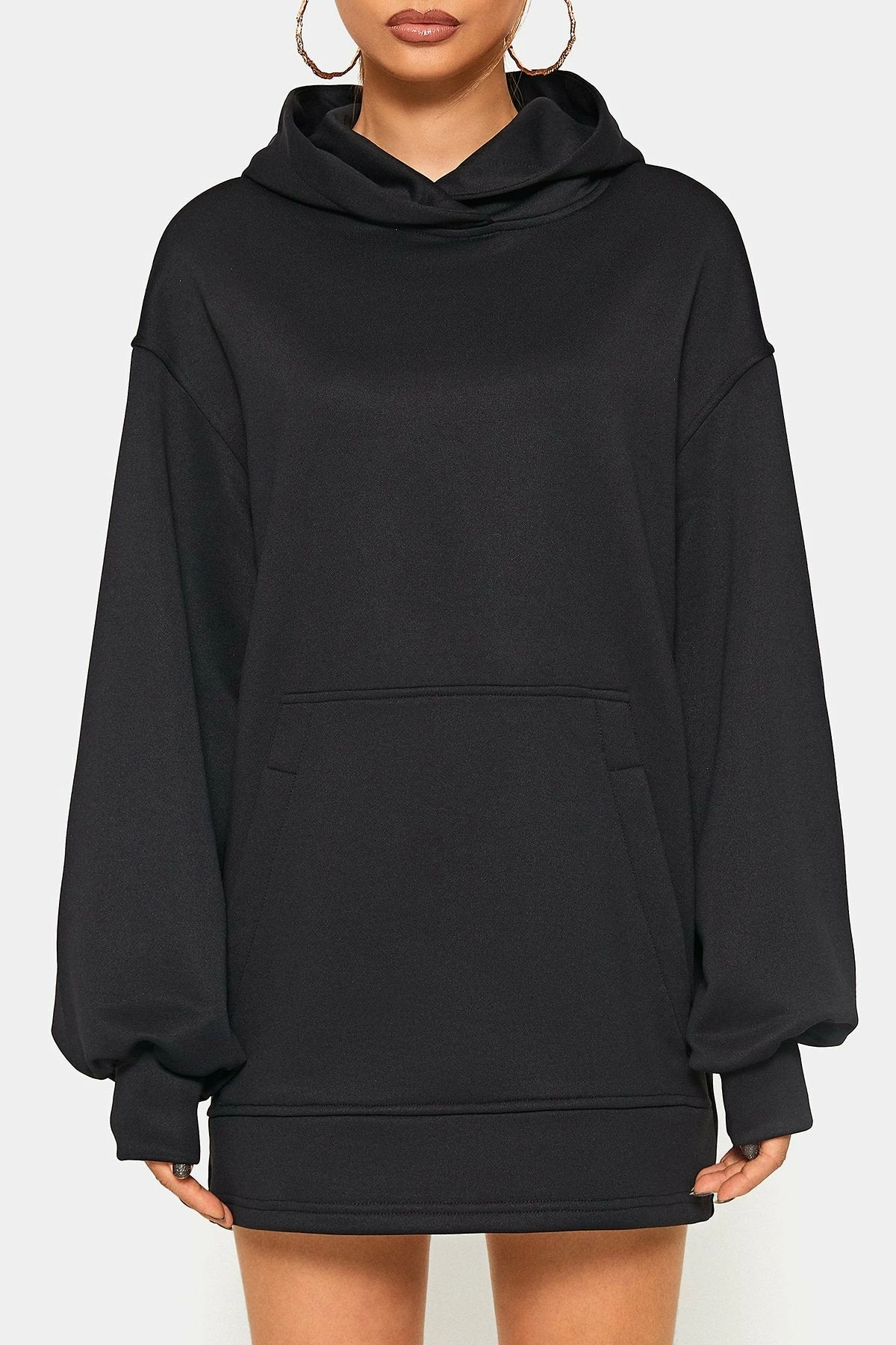 SOLADO Drop Shoulder Kangaroo Pocket Long Sleeve Hoodie 8 SOLADO Drop Shoulder Kangaroo Pocket Long Sleeve Hoodie - Image 6