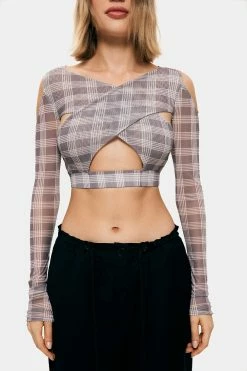 SOLADO Cross Wrap Check Print Cut Out Long Sleeve Top -SOLADO Shop jpeg e949c5aa 776f 497d 87cb 5d3bb7a7ad33 1800x1800