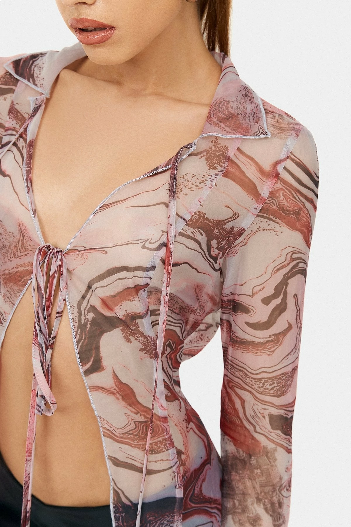 SOLADO Abstract Print Mesh Long Sleeve Top 10 SOLADO Abstract Print Mesh Long Sleeve Top - Image 8