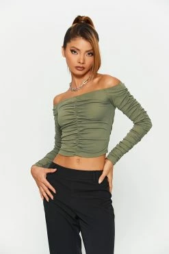 SOLADO Off Shoulder Ruched Long Sleeve Crop Top -SOLADO Shop jpeg ef255449 4cca 43e9 b7c7 c9828c6c2826 1800x1800