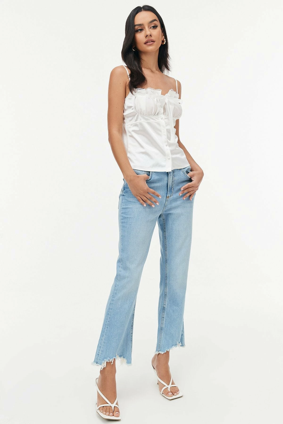 Solado Satin Lace Trim Cami Tank Top 7 Solado Satin Lace Trim Cami Tank Top - Image 5