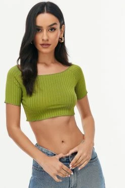 Solado Solid Ribbed Short Sleeve Crop Top -SOLADO Shop jpeg f00019a3 f484 4a39 af7f 6efadfc21f10 1800x1800