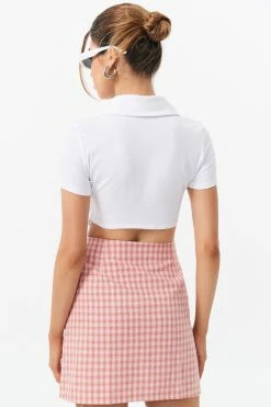 Alternative view of Solado Lapel Neck Asymmetrical Hem Crop Shirt