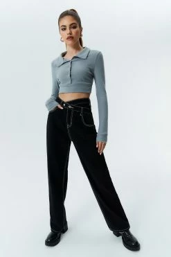 Solado Crop Button Front Long Sleeve Blouse 11 Solado Crop Button Front Long Sleeve Blouse -SOLADO Shop jpeg f385e183 c888 4bdc 9dbd 3ffcc618c574 1800x1800