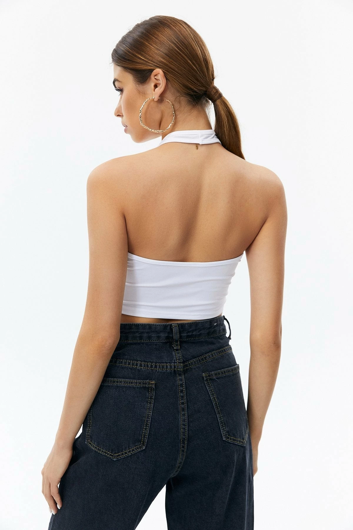 Solado Drawstring Ruched Backless Crop Top 4 Solado Drawstring Ruched Backless Crop Top - Image 2