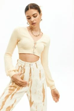 Solado Hook And Eye Rib-knit Crop Top
